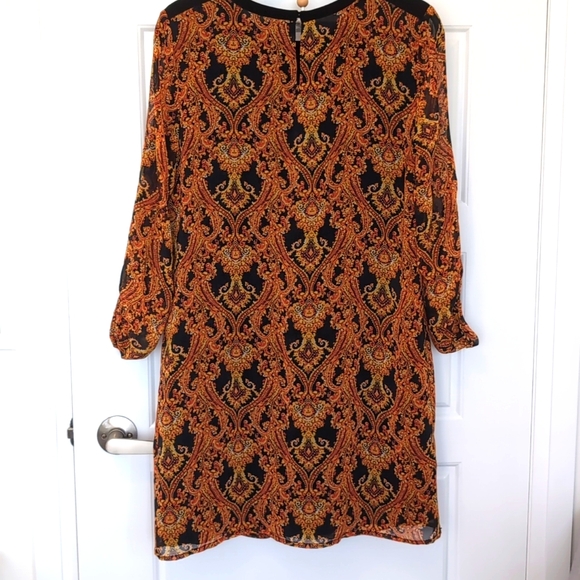 MANGO Dress in black and brown pattern size Small - Picture 7 of 8